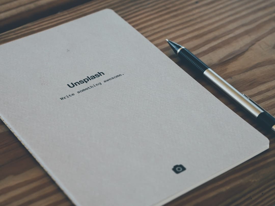 incident documentation — Unsplash pad on brown wooden surface