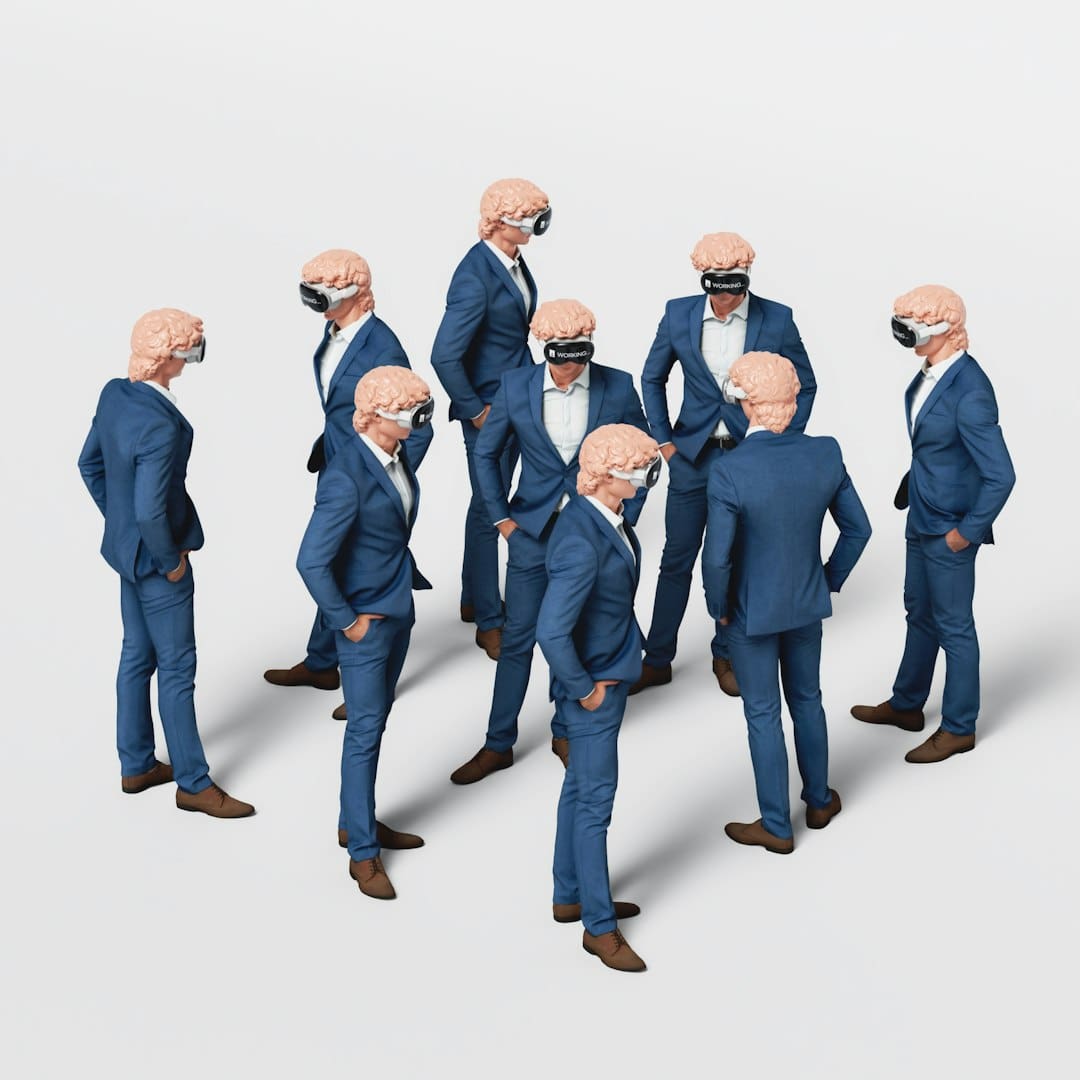 fake service dog laws — a group of men in suits and masks